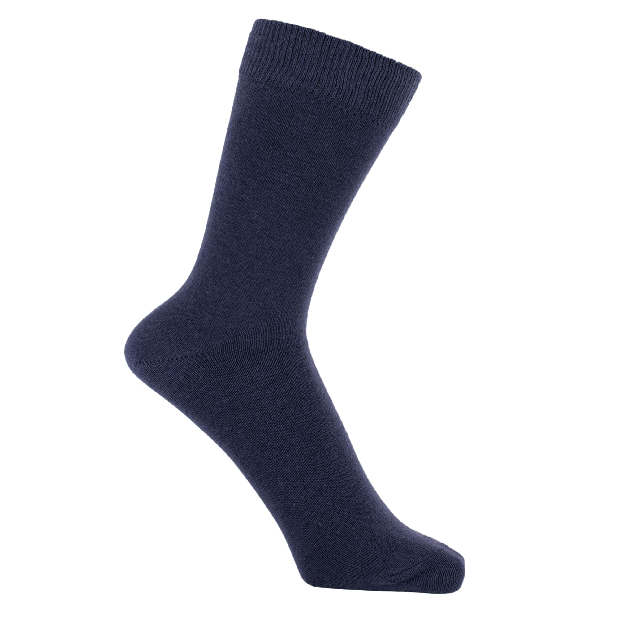 ZAKIRA Finest Combed Cotton Dress Socks in Plain Colours for Men, Women, 4-6 (UK), Navy