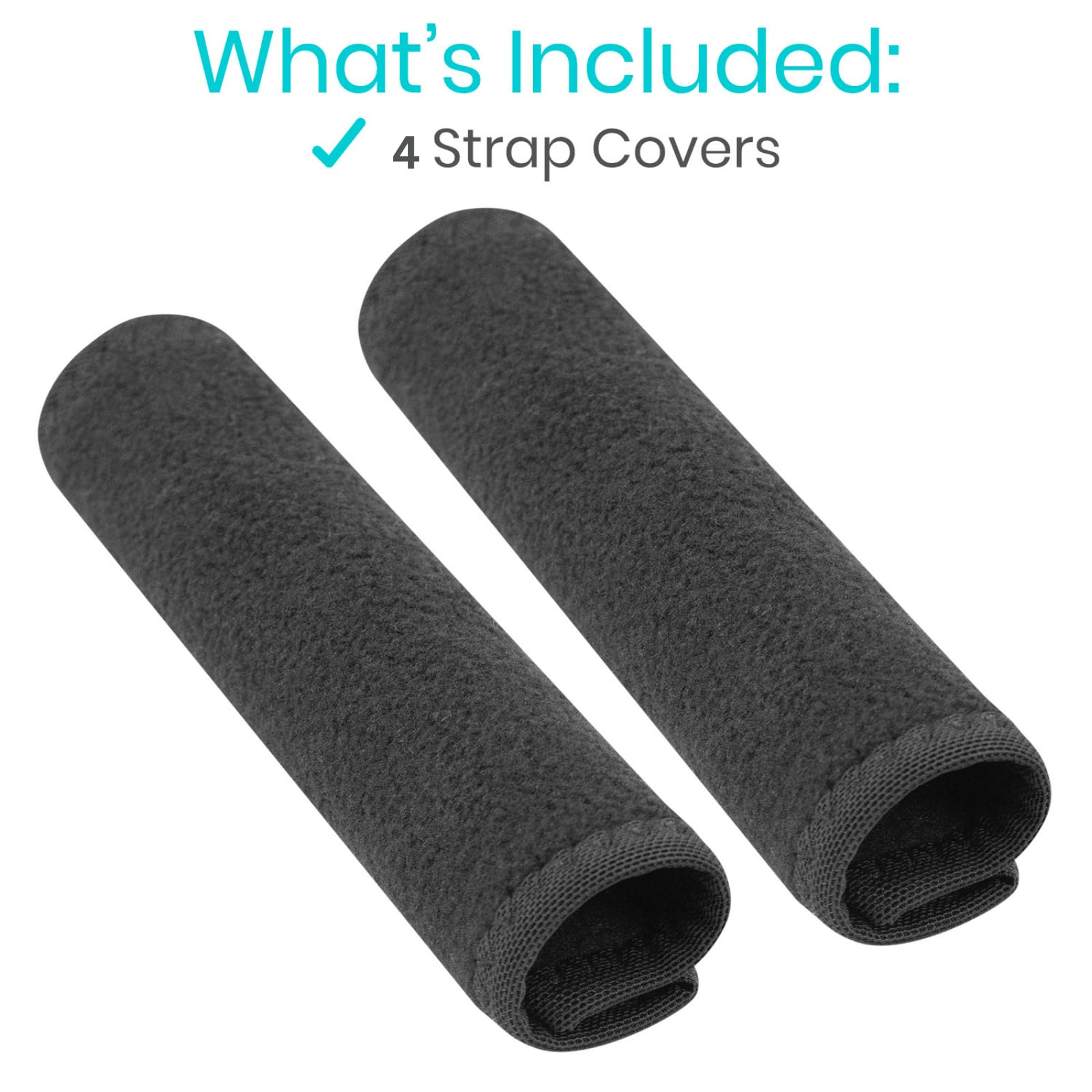 Vive CPAP Strap Covers Mask (4 Pack) - Supplies Pillow, Universal, Machine Washable - Face Cushion for Headgear Users - Accessories - Reduce Pressure, Cheek Red Marks, & Discomfort