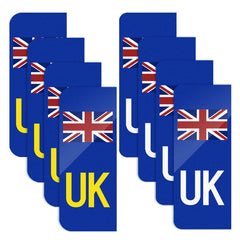 8PCS UK Number Plate Stickers for Europe and UK Car Stickers, 4 Pair of UK Car Number Plate Vinyl Stickers, for Road Legal, Replace Standard Size Number Plates Front and Rear…