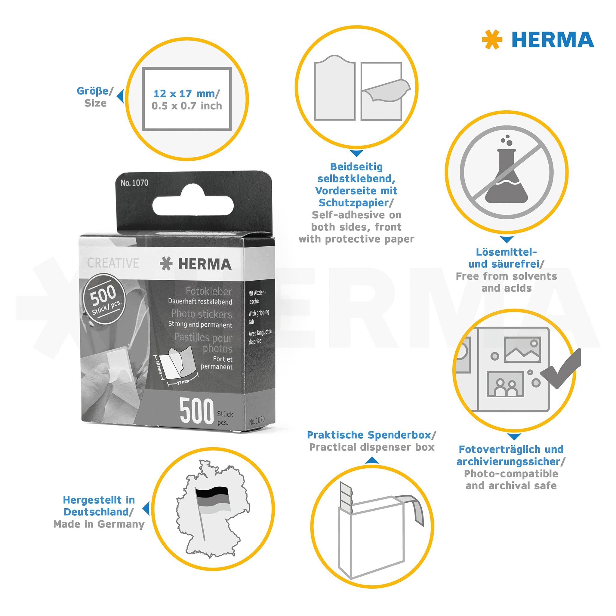 Herma 1070 Photo Sticker (Pack of 500)