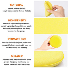 psler Foam Car Wax Applicator Pad Foam Applicator Pads Detailing Round 4 inch Polishing Sponges for Car Wax Applicator Pad 24 Pack-Yellow