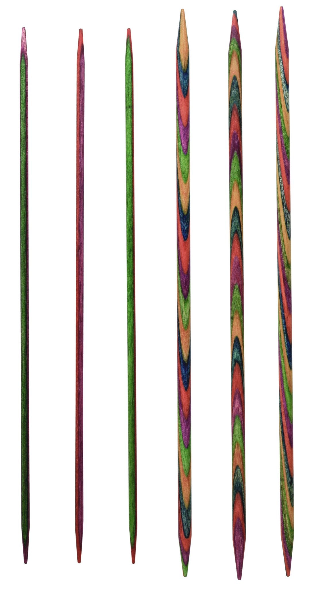 KnitPro 15 cm x 7 mm Symfonie Double Pointed Needles, Multi-Color