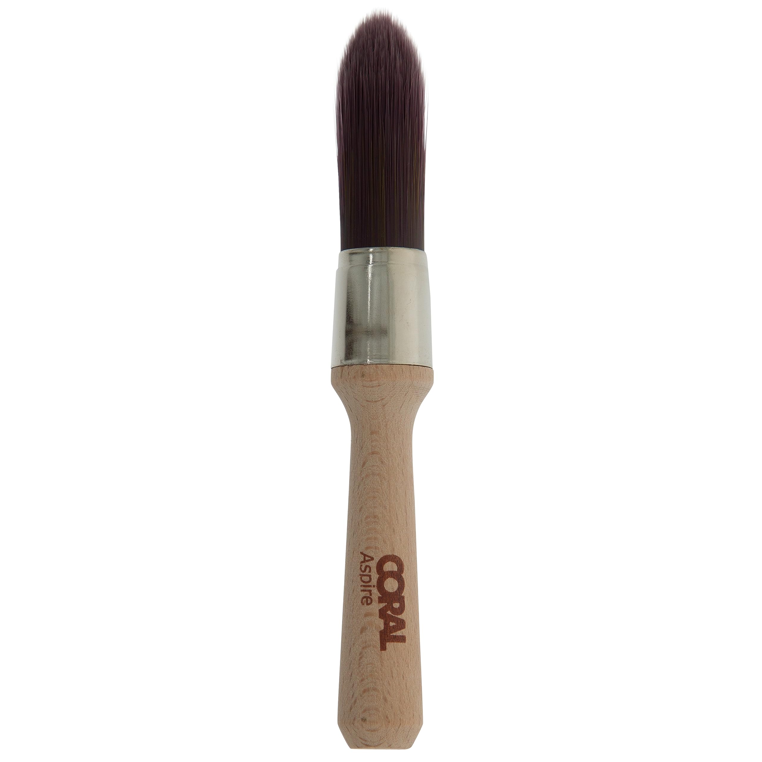 Coral 33722 Aspire 18MM Round Sash Paint Brush Professional Firm Pointed with a Short Stubby Profile for Fast Accurate Detail Cutting-in Ultra-Smooth Finish with Trade Emulsion or Gloss FSC Wood