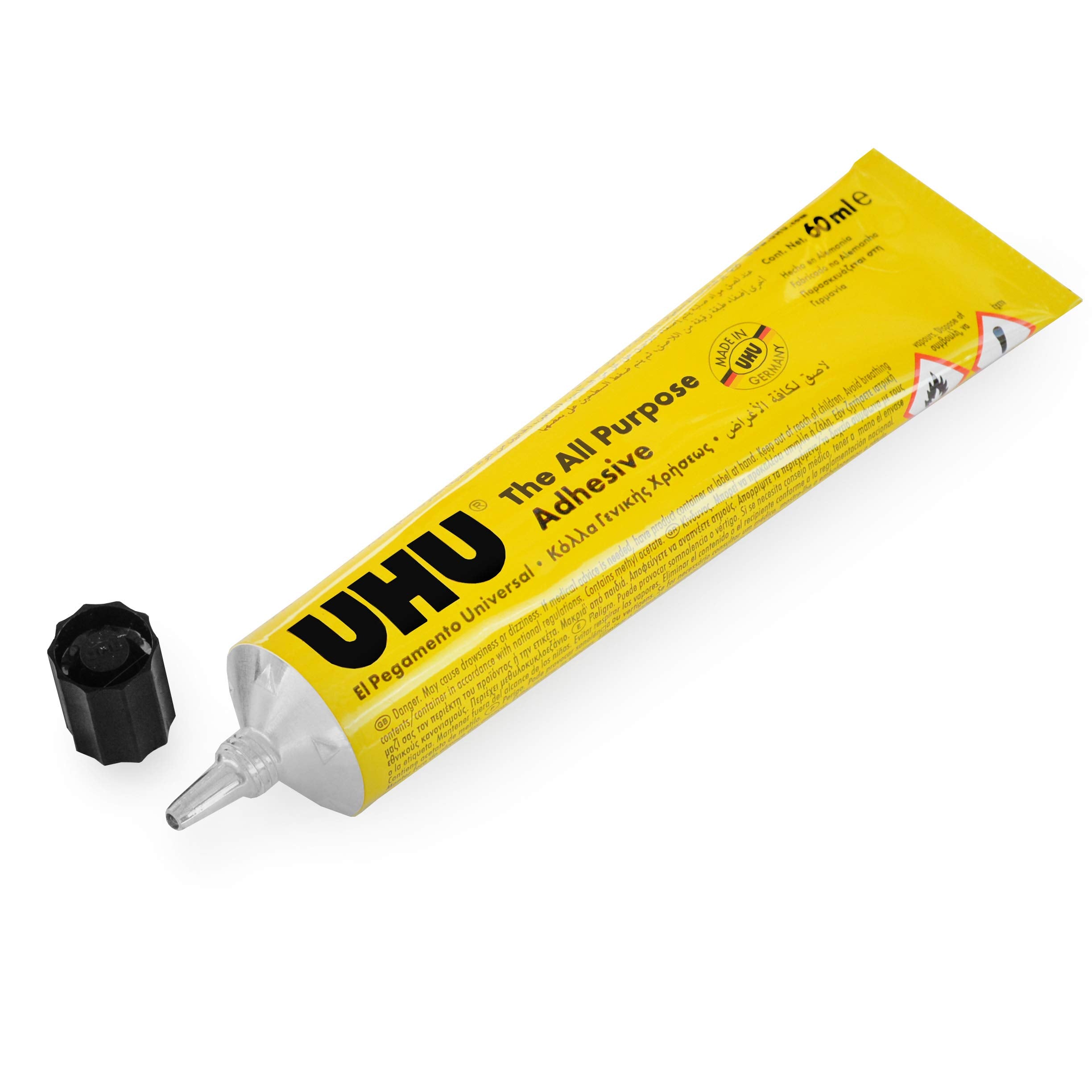 UHU All Purpose Adhesive Glue - 60ml - Pack of 2 Tubes