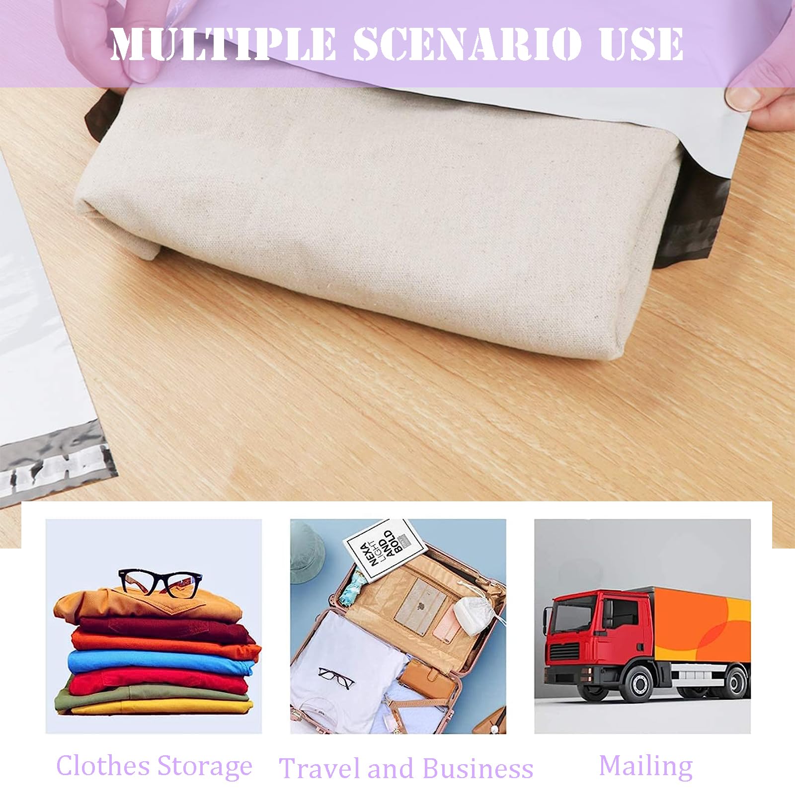 50pc 20x35cm Purple Vinted Postage Bags Mailing Bags for Clothes,Mailing Poly Postal Self Seal Bags,Parcel Shipping Bags Strong Packaging Bag Delivery Bags Plastic Envelopes for Posting Clothes Parcel