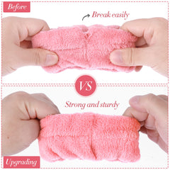 Sibba 2 Pieces Women's Microfiber Wrist Wash Bands, Absorbent Wristbands Wrist Sweatband for Girls Prevent Water from Spilling Down Your Arms (Pink)