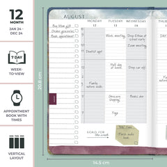 Boxclever Press Everyday A5 Diary 2024 week to view with Vertical Layout. Stunning Appointment Diary 2024 runs Jan - Dec'24. 2024 Diary A5 Week to View with Space for Times & To-Do Lists