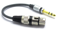 VITALCO XLR Female to 6.35 Jack Stereo Male Adapter 1/4 Jack TRS to 3 Pin Microphone Audio Cable