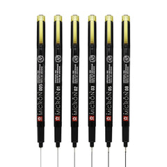 Sakura Pigma Micron Black & Gold Edition fineliner set   6 sizes, black (POXSDKB6YOS)