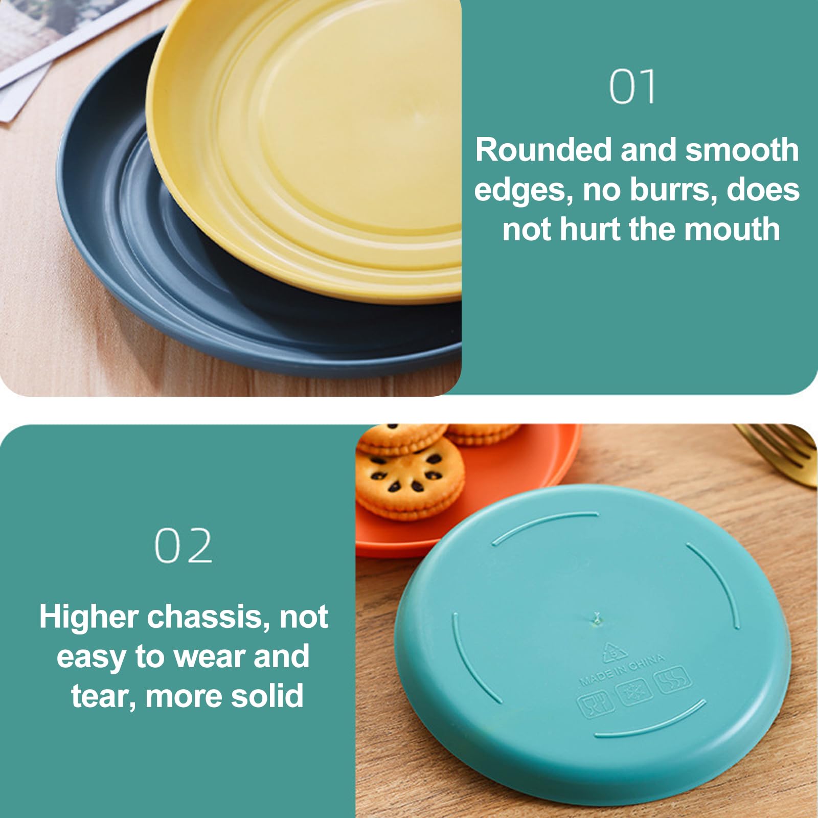 Multifunctional Shallow Pet Food Bowls, 4 Pcs Pet Bowls for Cat and Dog Whisker Fatigue Free, Plastic & Cute Pet Bowl Dishs for Pet Cat Dog Small Animal