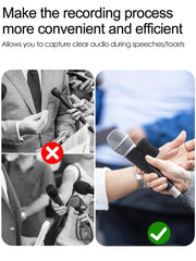 YOUSHARES Hand Microphone Elastic Sleeve Compatible with Rode Wireless Go 2 Mic, Rode Wireless Me/Pro Mic, Recording plus microphone combo for Weddings and Interviews (2PCS)