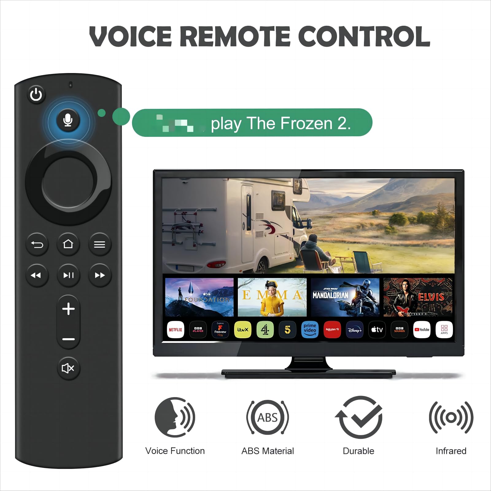 Replacement Voice Remote (2rd Gen) with Voice Function fit for AMZ Smart TVs 4K/Lite/Cube/4K Max Stick,and fit for Smart TVs Cube (1st Gen and Later)