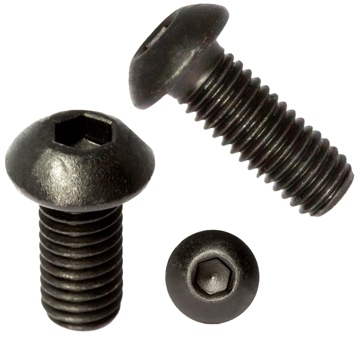 M8 (8mm x 10mm) Black Zinc Flake 10.9 Button Head Screws Allen Socket Bolts Screws (Pack of 20)