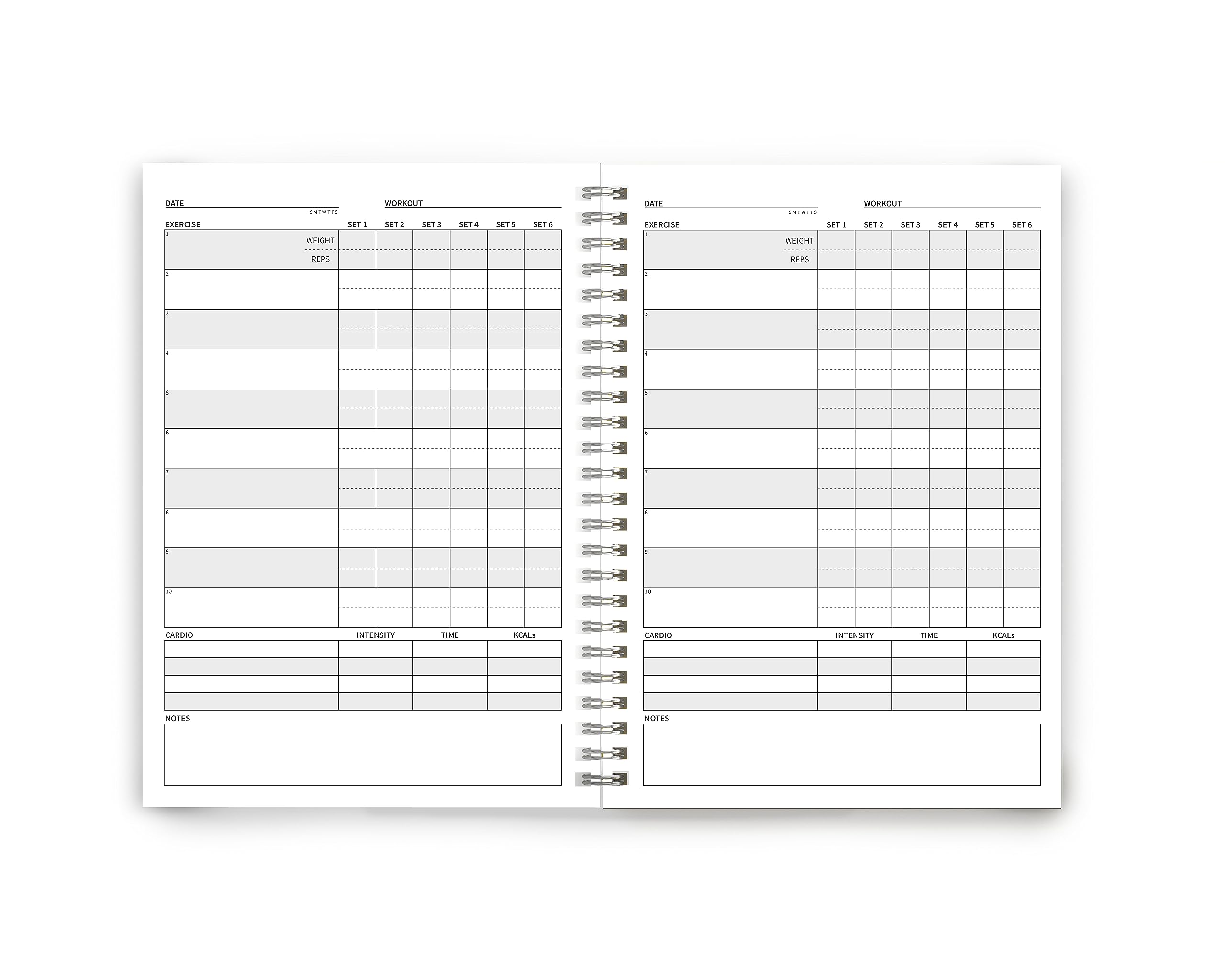 The Gym Log - The Perfect Logbook to record all your Workouts - A5 size with 104 pages and enough space for 100 workouts - An essential for all fitness regimes