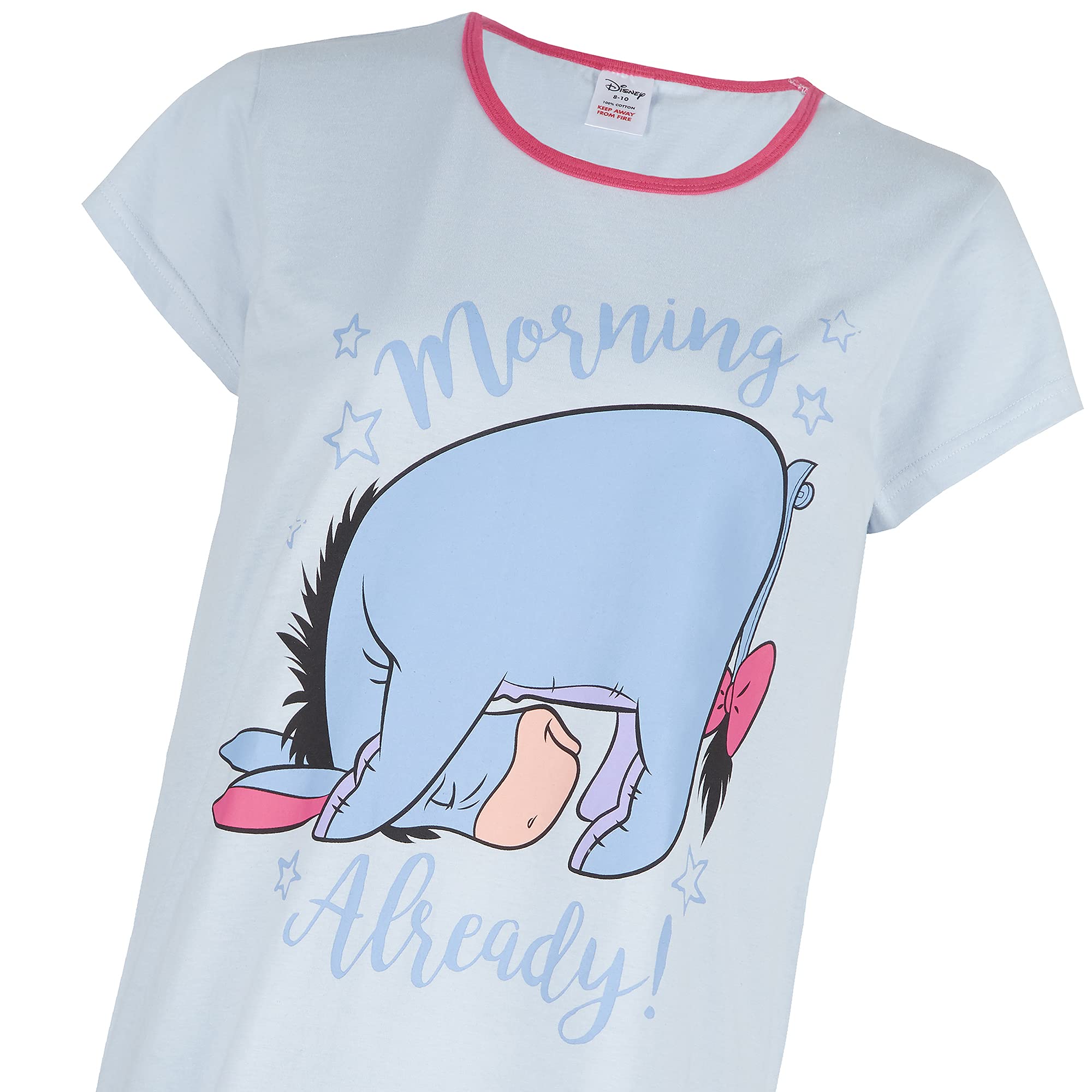 INSIGNIA Womens Ladies Short Sleeve Jersey Nightshirts Eeyore & Minnie Mouse (Blue Eeyore, 16-18)