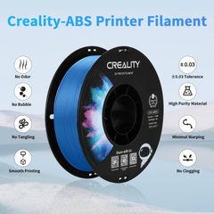 Creality ABS Filament 1.75 mm, Official 3D Printer Filament ABS No-Tangling, Strong Bonding and Overhang Performance Dimensional Accuracy and/-0.03mm, 1kg(2.2lbs)/Spool (Blue)