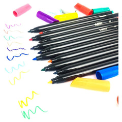 BIC Intensity Felt Tip Pens, Vibrant Colouring Pens, School Supplies for Kids, Pupils or Adults, 12 Pack