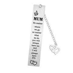 Mum Bookmarks Gifts Mother Bookmarks Mum Bookmark Mothers Day Gifts Ideas from Son Daughter Mother Christmas Birthday Gifts Stainless Steel Book Mark Mum Gifts