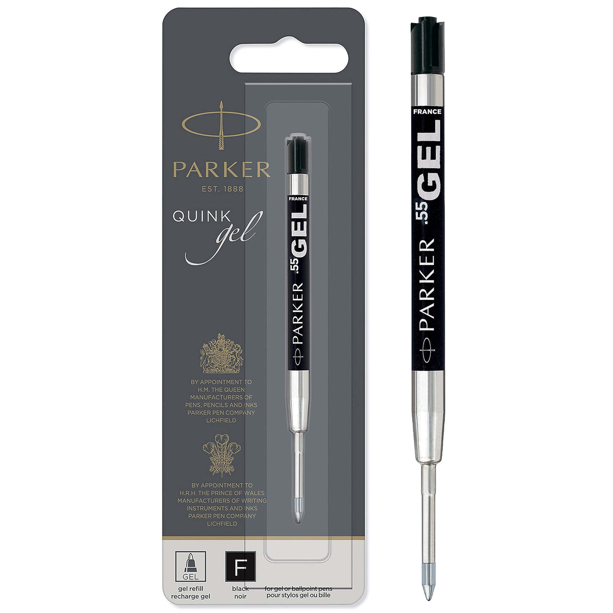 Parker Gel Refill   Fine Tip (0.5mm)   Black QUINK Ink   1 Count