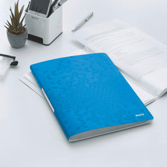 Leitz A4 Display Book, 40 Pockets, 80 Sheet Capacity, Transparent Pockets, Metallic Blue, WOW Range, 46320036