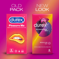 Durex Pleasure Me Condoms, Pack of 6