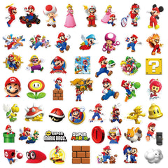 Super Mario Bros Stickers for Water Bottles 100 Pack Cute,Waterproof,Aesthetic,Trendy Stickers for Teens,Girls Perfect for Waterbottle,Laptop,Phone,Travel Extra Durable Vinyl (Mario) …