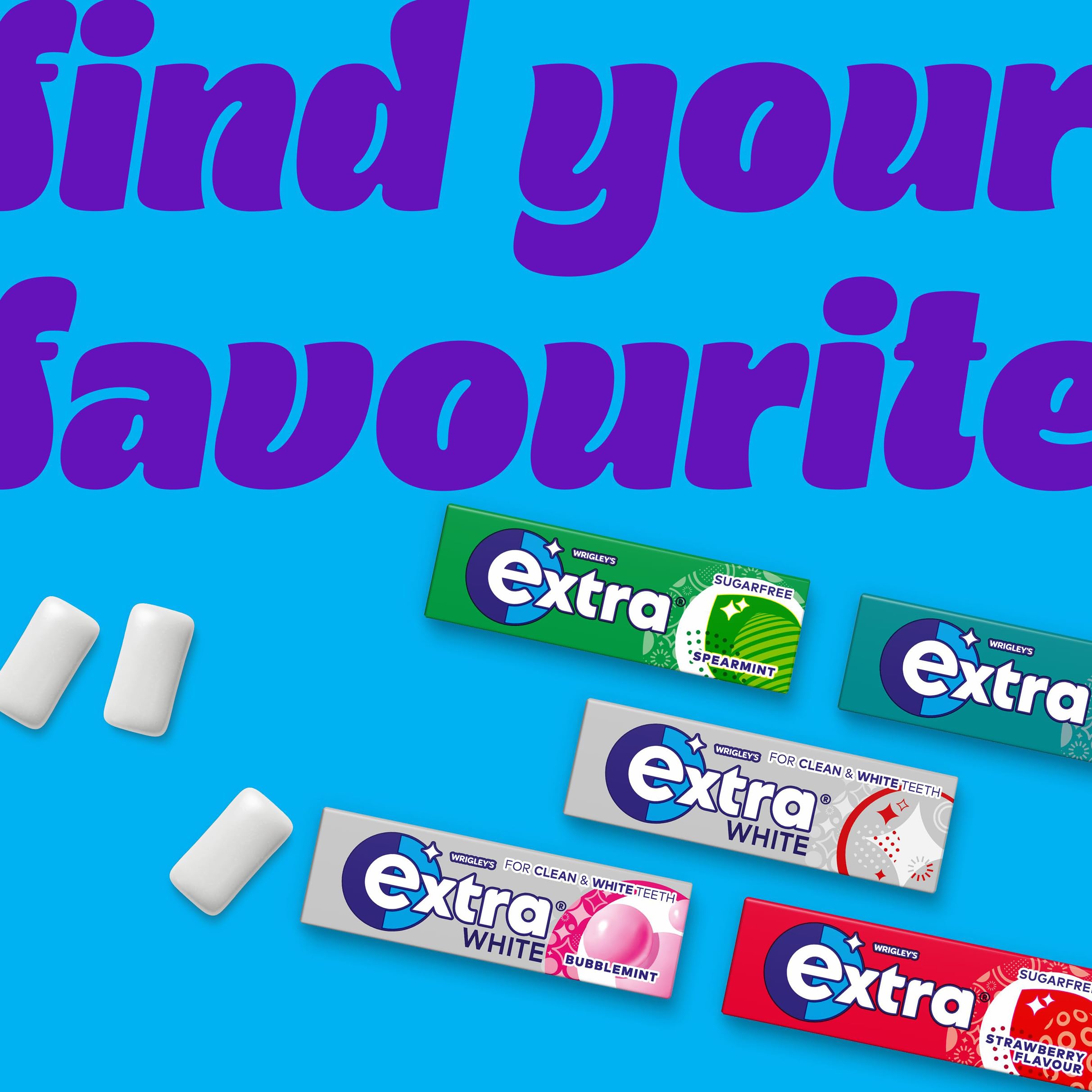 Extra Spearmint Sugarfree Chewing Gum Multipack 5 x 10 Pieces (Packaging may vary)