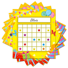 66 Pack Classroom Incentive Chart in 2 Designs with 2024 Star Stickers