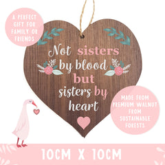 Manta Makes Sister Wooden Best friend Hanging Heart Plaque   Friendship and Love Sign