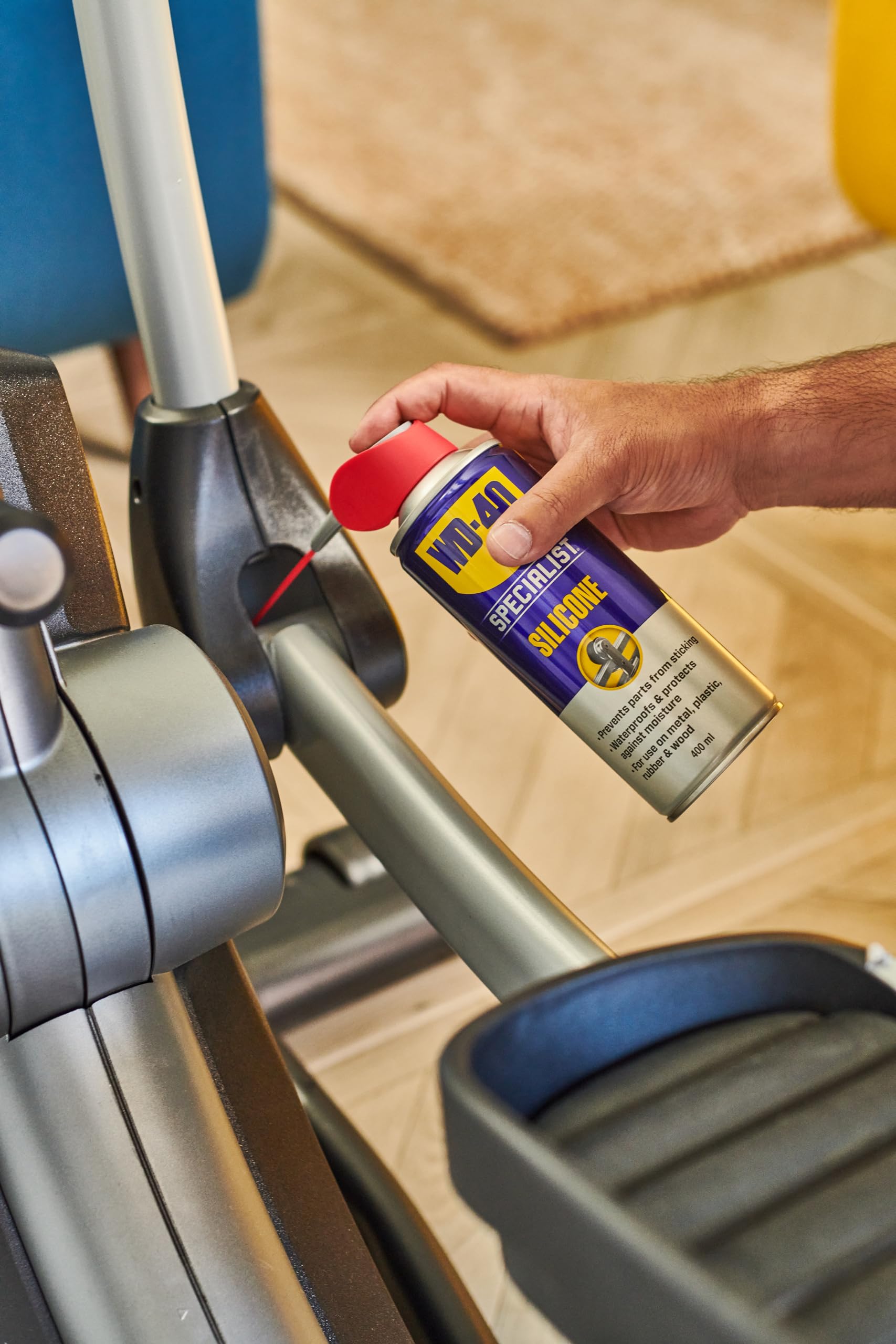 WD-40 Specialist Silicone Spray Lubricant 400ml Can - Versatile All-Weather Protection for Extended Tool Life, Repels Moisture, Dust, and Grime - Smart Straw Applicator Included