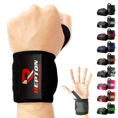 Weightlifting Wrist Wraps - Professional Grade with Thumb Loops - Wrist Support Braces - Men & Women - Weight Lifting, Crossfit, Powerlifting, Strength Training Straps (Black, 13)