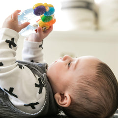 Baby Einstein, Teether-pillar Rattle and Chill Teething Aid Toy, Soothing relief, Multisensory Stimulation, Massages Sore Gums, Easy to Hold, Water filled, Ages 3 months and