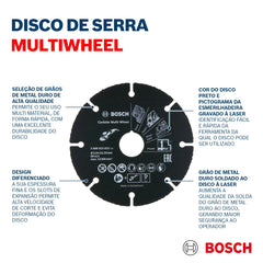 Bosch Professional 2608623012 Tungsten Carbide Multi Wheel Cutting Disc (Multi Material, Ø 115 mm, angle grinder accessories) , Black