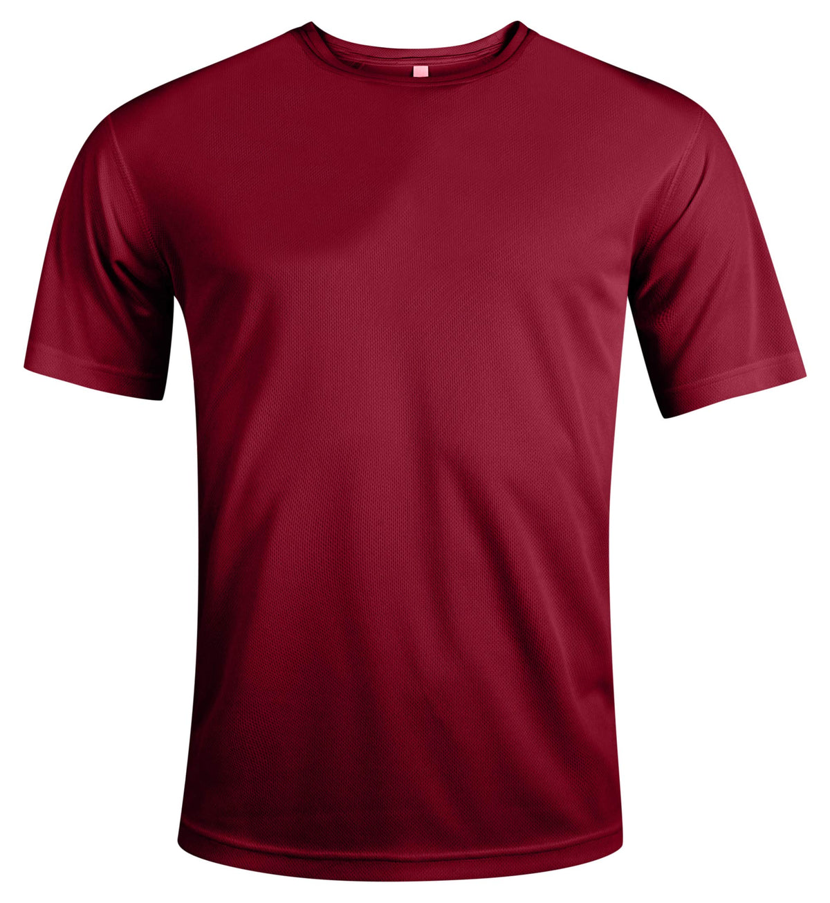 MKR Quick Drying Breathable Cooling Short Sleeve Sports T-Shirt with UPF40and Sun UV Protection (Deep Red, XXL)