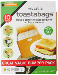 Toastabags Toast Bags 50 use (Pack of 10), Acrylic, Gold