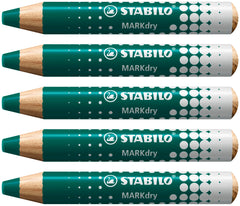 Whiteboard and Flipchart Markers - STABILO MARKdry - Pack of 5 - Green