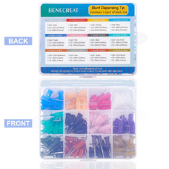 BENECREAT 144PCS 0.5 Inch 12 Different Gauge Blunt Tip Syringe Needles Dispensing Needle with Lure Lock for Refilling E-Liquid Inks and Syringes