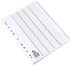 Q-Connect 1-100 Index Multi-Punched Reinforced Board Clear Tab A4 White