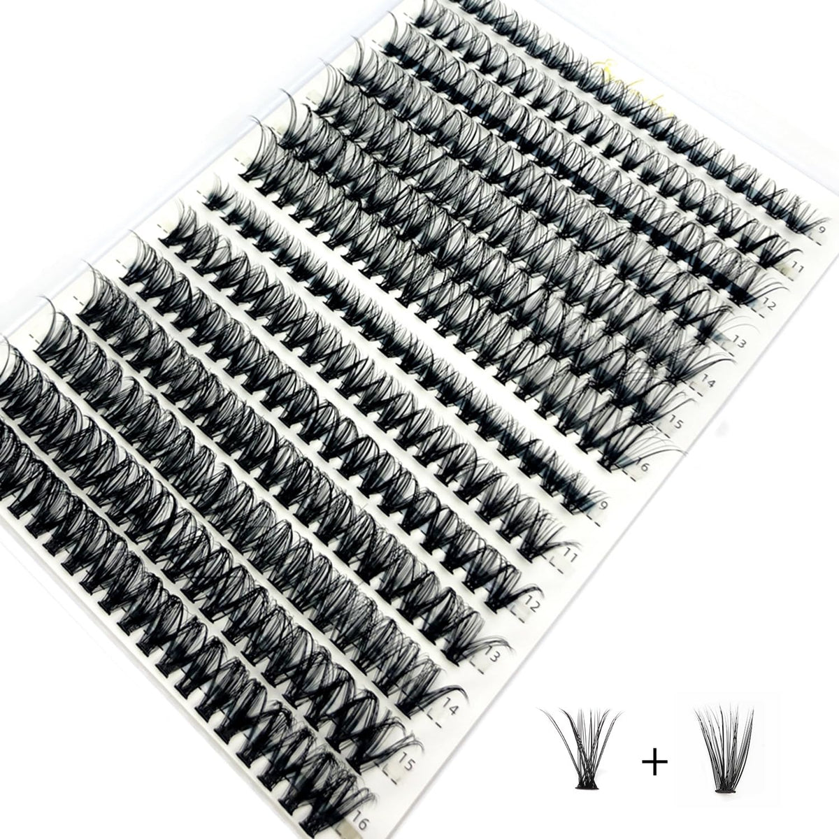 Bransfy False Eyelashes Clusters 280pcs DIY Eyelash Extension D Curl Long Individual Lashes Mixed Faux Mink Lash Clusters Extensions(30Dand40D-0.07D 9-16mm)