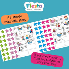 Fiesta Crafts Star Chart (T2388)- Magnetic Activity Board for Kids, Toddlers, Preschoolers, Boys & Girls - Teaches Responsibility, Good Behaviour & Chore Obedience at Home or in the School Classroom