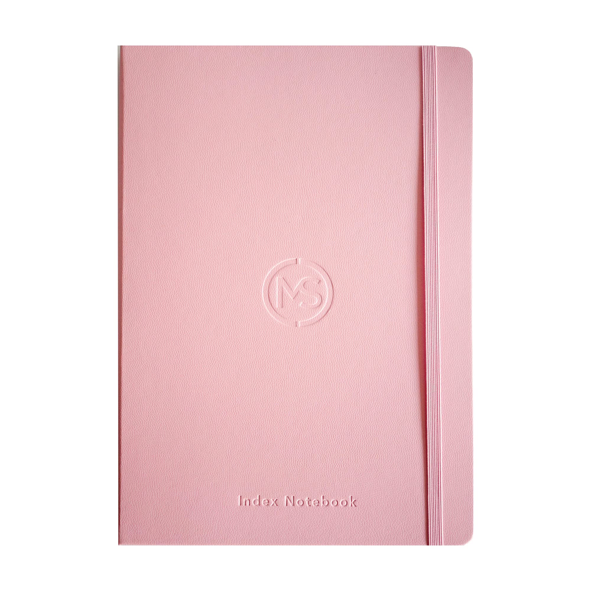 A6 Index Notebook Hardback Leatherette Cover 8mm Ruled Margin A-Z Tabs 264 Pages 100 GSM White Paper – 11 X 16 CM Index Notebook (Blush Pink)