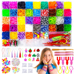 3500and Loom Bands, 40 Colors Loom Bands Kit with Clips Charms Beads and Accessories, Loombands for DIY Friendship Bracelet Making Kits, Craft Kits, Birthday Gift for Kids Boys Girls Age 3 4 5 6 7