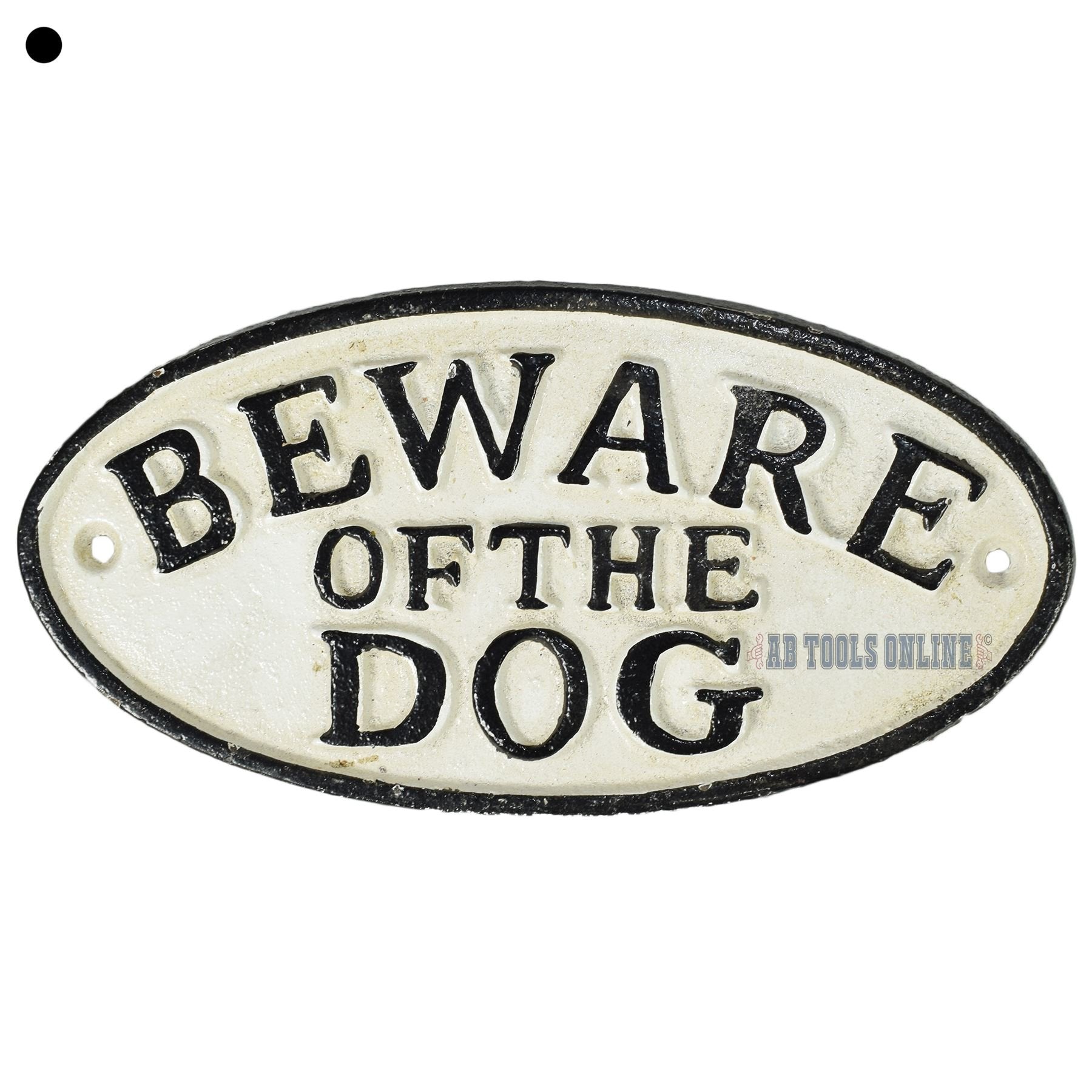 inchesBeware of Dog inches Cast Iron Sign Plaque Door Wall House Fence Gate Post Garden