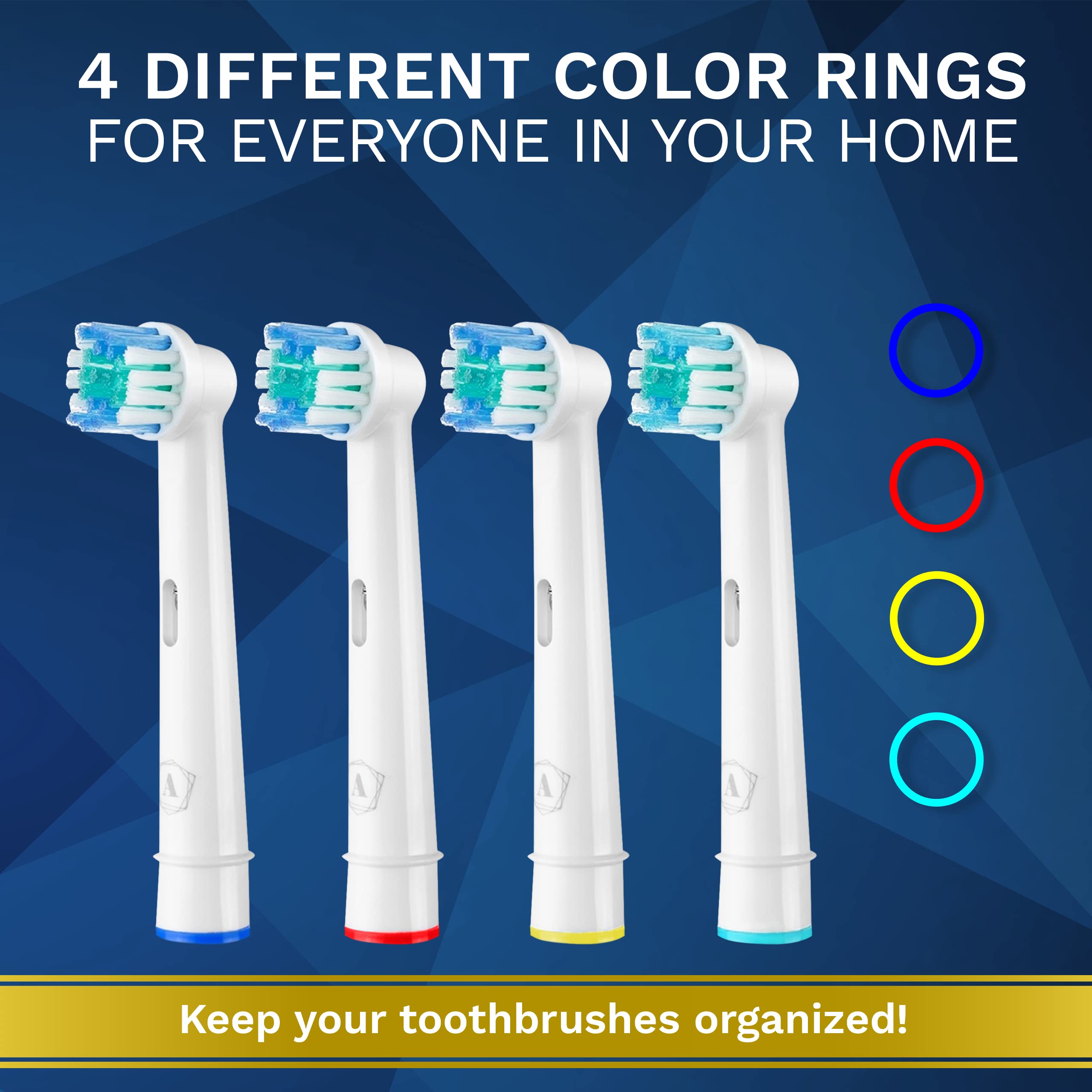 Aster Replacement Electric Toothbrush Heads, Compatible with Braun Oral B Toothbrush Heads, 16 Pack of Compatible Oral B Toothbrush Head