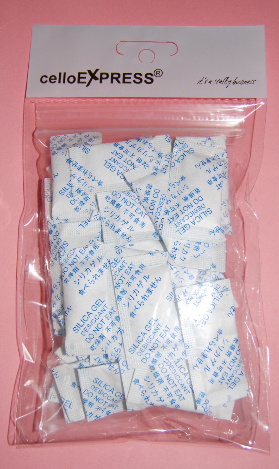 celloexpress Silica Gel Pouches - Pack of 50-1g Silica Gel in Tyvek Fabric Sachets - Total Gel Weight 50g