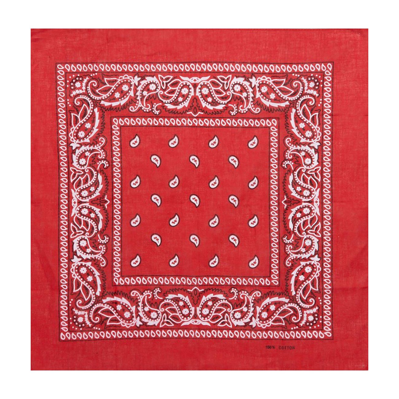 Paisley Cotton Bandana 3 pack Red White Black