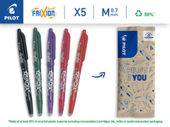 PILOT FriXion Ball, erasable rollerball pen (blue) and 9 refills and Frixion eraser