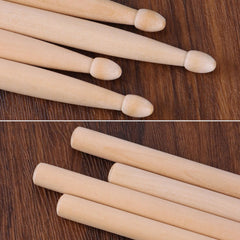 Aopoy 2 Pairs Drum sticks 7A, Classic Maple Wood Drumsticks, Wood Tip Drumstick, for Adults Kids and Beginners