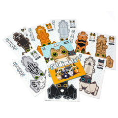 Box Buddies Foldimals Cats - Pack of 8 Cat Paper Toy Cards - Paper Craft for Kids, Pocket Money Toys, Stocking Fillers