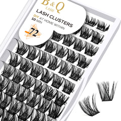 Cluster Lashes B05 Mixed Tray 72 Clusters B&Q Lash Clusters C D Curl Individual Cluster Lashes Mega Volume Eyelash Clusters DIY Lash Extensions Soft Fluffy Cluster Eyelash Extensions(B05,D-8-16mix)